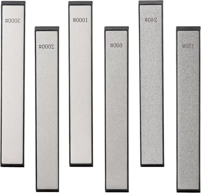 Set van 6 Diamant Slijpstenen voor Keukenmessen, Scharen en Gereedschap - 150-3000 Grit voor Dagelijks Gebruik