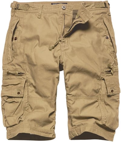 Vintage Industries Cargoshorts Gandor Shorts donkerkaki