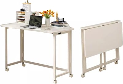 Opvouwbaar Laptopbureau - Mobiele Roltafel Bureau - Thuiswerken Flexibel - Met Wielen Plank - L-120 cm - Niet gespecificeerd
