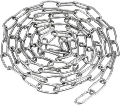Ketting Metaal - Kettingslot - Schakelketting - Beveiligingsketting - beveiligen en verplaatsen - 3 meter x Ø 3 mm - Zilver - LOUZIR