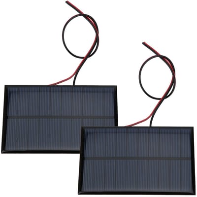 Dailygoody - Zonnepaneel - Micro Mini - Ideaal voor zelfbouw en opladers - 5V 250mA - Duurzaam - Geschikt voor diverse projecten - 2 stuks