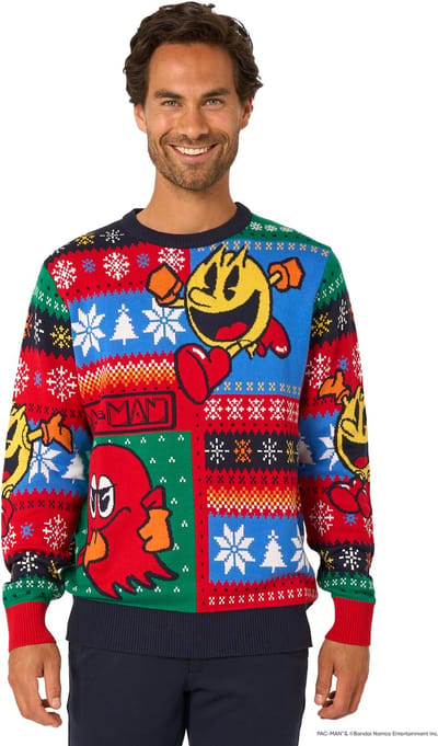 OppoSuits PAC-MAN Sweater - Foute Kersttrui - Wollen Trui - Maat 2XL