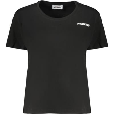 Freddy Zwarte Katoenen Dames T-shirt