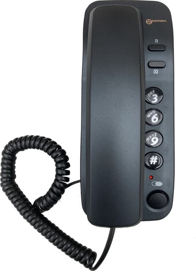 GEEMARC Marbella slanke analoge TELEFOON - donkerstaalblauw - wandmontage mogelijk