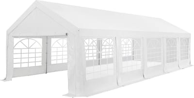 Partytent / Paviljoen Gala - 4 x 10 meter - Wit - Incl. Zijwanden & Toebehoren