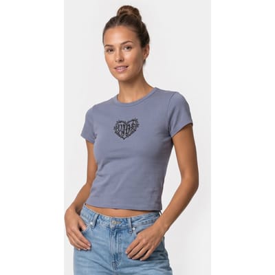 Vans Barbed Heart W Tee Blue Taglia: L | Maglie Sportivi Outlet | Donna | Blu