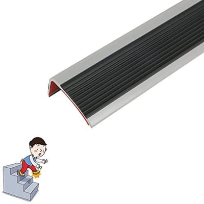 Zelfklevend Traprandprofiel 50 x 25 mm - Anti-slip Hoekprofiel 100 cm (Zwart)