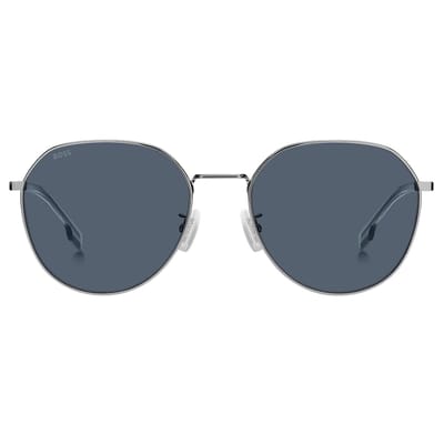 Boss 1471 F Sk Aziatische Pasvorm 6lb Ku Heren Zonnebrillen Ruthenium Silver/57-19-145 gray