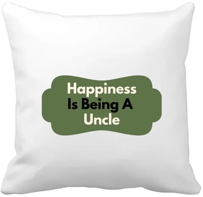 Akyol - happiness is being a uncle Kussen hoes - Oom - de liefste oom - verjaardag - cadeautje voor oom - oom artikelen - kado - geschenk - 40 bij 40 cm