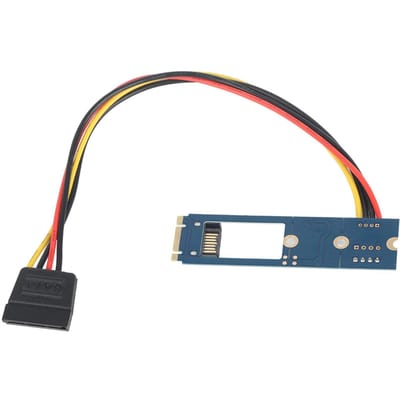 M2 NAAR SATA M.2 NGFF SATA naar 7Pin SATA Horizontale Converter Adapterkaart+4Pin Voedingskabel