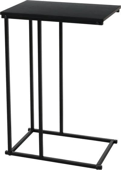 Bellatio Design Bijzettafel - banktafel - 1x - zwart - metaal - 40 x 26 x 58 cm - nachtkastje