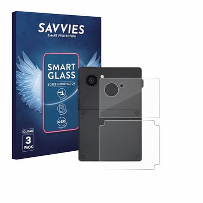 3 Stuks Savvies Screenprotector - geschikt voor Light Phone 3 (Achterkant) - beschermfolie glas transparant
