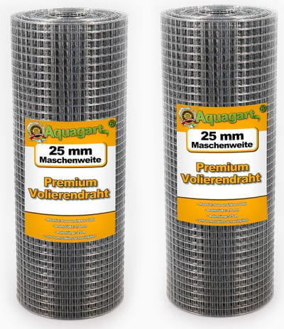 25m x 0,5m volièredraad, draadgaas, gelast draadgaas, draadomheining, draadnet