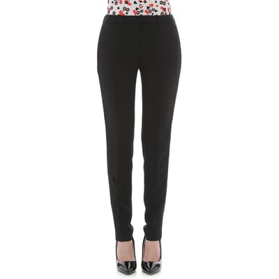Moschino Satin Details Cady Trousers Black Maat: 44 | Pantalons Outlet | Dames | Zwart