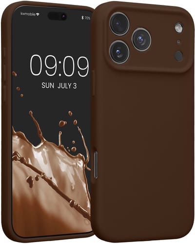 kwmobile telefoonhoesje geschikt voor Apple iPhone 18 Pro Max / iPhone 17 Pro Max - TPU backcover met siliconen coating - Smartphone case in chocoladebruin