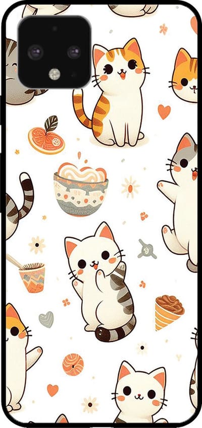 Smartphonica Telefoonhoesje voor Google Pixel 4 XL met katten opdruk - TPU backcover case cat design geschikt voor Google Pixel 4 XL