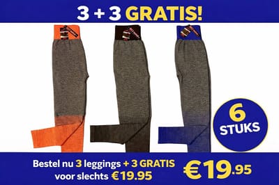 Belucci Dames Legging 3 pack maat S/M