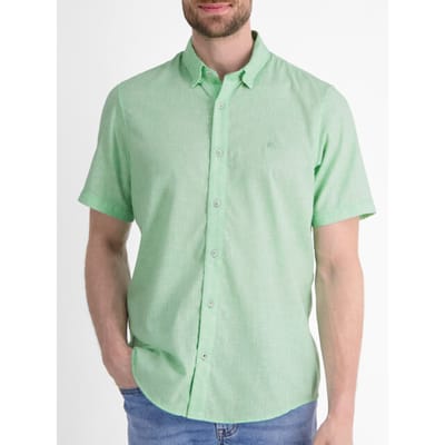 Lerros - Korte Mouw Overhemd - Heren - XL - 616 LIGHT PEPPERMIN - Katoen - 2562440