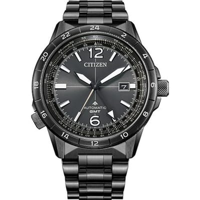 CITIZEN PROMASTER Serie Sport Vrije Tijd Eenvoudig Mechanisch Uurwerk Stalen Band 45mm Herenhorloge Zwarte Wijzerplaat NB6045-51H