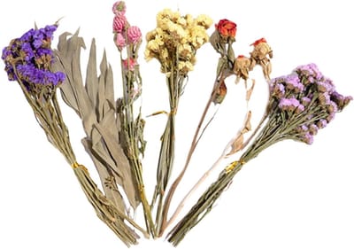 Bloemen Bodembedekking - Natuurlijke Kooi Decoratie - Nestelen en Spelen - Onderhoudsvrij Ontwerp - 140 gram - Natuurlijk