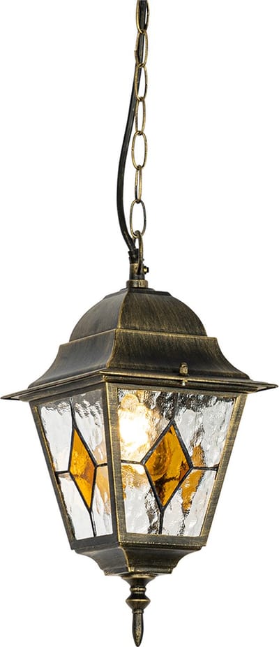 QAZQA antigua - Klassieke Hanglamp voor buiten - 1 lichts - L 18.4 cm - Goud - Buitenverlichting