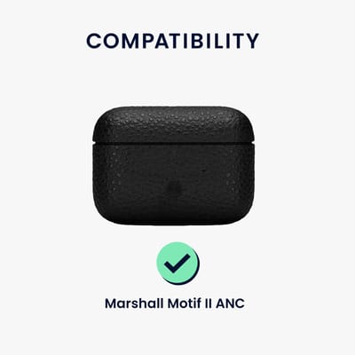 kwmobile cover voor oordopjes case - geschikt voor Marshall Motif II ANC - Trendy beschermhoes draadloze oordopjes in oranje