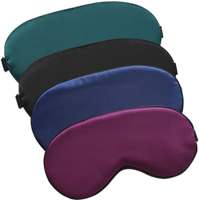 Slaapmasker, Zijden Slaapoogmaskers voor Vrouwen Mannen Kinderen, Zacht Oogmasker voor Slapen, Verduisterende Oogmasker met Verstelbare Riem, Oogbedekking Blinddoek voor Nacht, Reizen