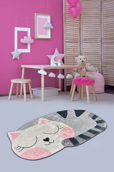 Asir Tapijt (100 x 160) - Multicolor Slapende Kat