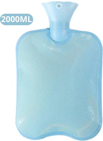 Bovista Warmwaterzak - Warmtekussen - Warmwaterkruik - Warmtekruik - Knuffel - Kruik - Bag - Met Hoes - Blauw - 2000ML