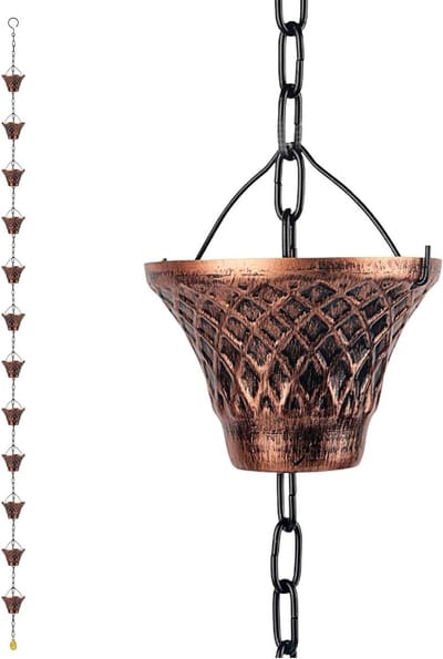 Regenketting - Waterafvoer - Decoratieve Afvoer - Roestbestendig Koper - 28 meter - Koper