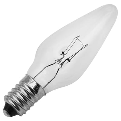 Reserve Kerstlampje E10 - Wolfraam - 8V/3W - Warm Wit Licht - 2200K - 13 Lumen - Dimbaar - Helder - Klassiek model