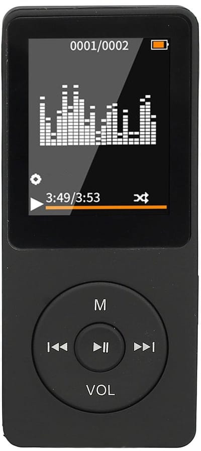 Draagbare MP3 MP4 Speler - Muziek en Video Speler - Muziek Luisteren - Verliesvrije Geluidskwaliteit - 1.8 Inch Scherm - Zwart
