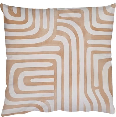 Sierkussens - Kussentjes Woonkamer - 50x50 cm - Aardetinten - Labyrintpatroon