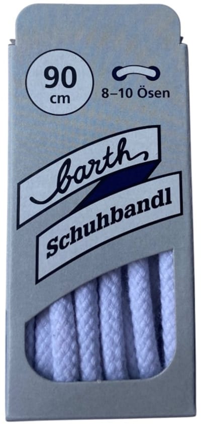 Extra dikke ronde veter 90cm Wit (Barth)