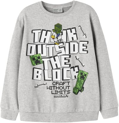 NAME IT - NKMJACKS MINECRAFT NREG SWEAT UNB BFU - Jongens - Sweaters