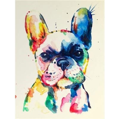 Peinture Diamant 5D Chien Broderie Diamant Bricolage Image Mosaïque Cadeau Fait Main Décoration Intérieure 20X30CM blue