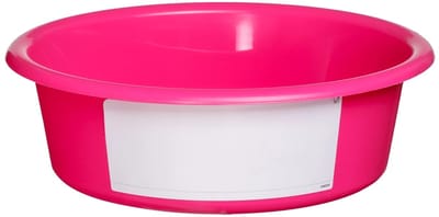 Vplast Voerbak 6L - Ronde Voederbak zonder Deksel - Voeremmer voor Paarden en Boederijdieren - Dierenvoer - Voerbak voor Dierenvoeding - Roze