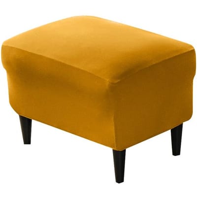 Elastische Rechthoekige Voetenbank Bankhoes Stofhoezen Stretch Voetenbank Hoes Stoelbeschermer Voor Woonkamer 1piece geel