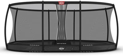 BERG Grand Elite InGround 520 Trampoline - Ovaal - Safety Net Deluxe XL - AirFlow Pro Springdoek - TwinSpring - Grijs