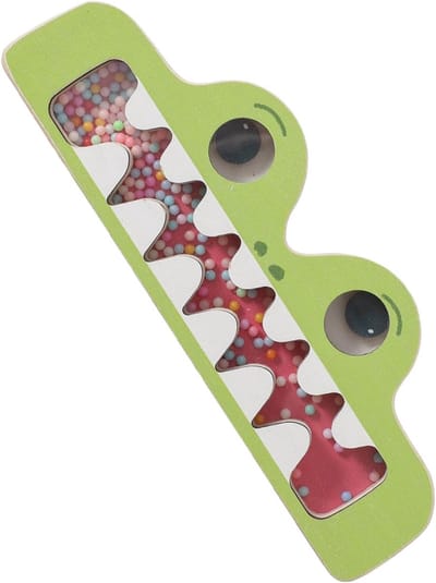 Regenmaker Zintuiglijk Speelgoed - Schudinstrument Dierendesign - Educatief Muziekspel - Duurzaam Acryl Hout - 197 x 72 x 35cm - Krokodil