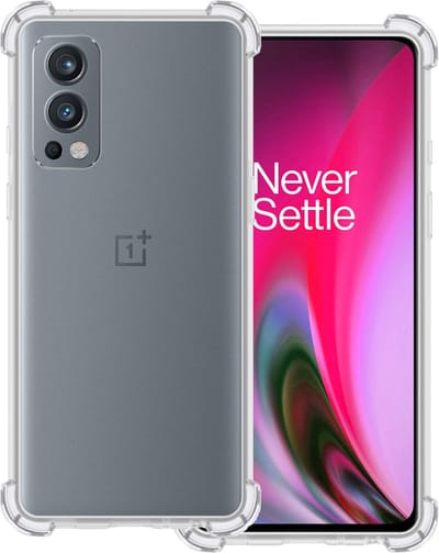 Hoesje Geschikt voor OnePlus Nord 2 - Sterk & Shockproof - Siliconen Case - Back Cover - Telefoon Hoes Shock Proof - Transparant