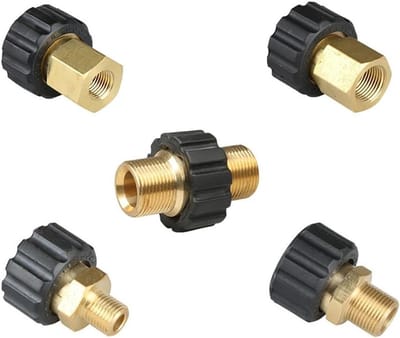 Hoge Druk Reiniger Adapter M22 naar M22 / 3/8 Inch / 1/4 Inch Snelle Aansluiting voor Auto Spuitpistool en Accessoires