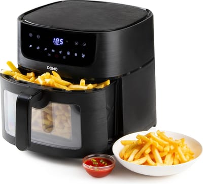 DOMO DO543FR - Heteluchtfriteuse - 8L - met kijkvenster - 8L - Zwart