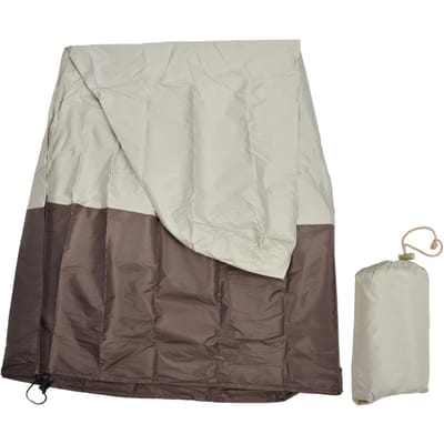 Housse de Fontaine de Jardin Tissu Oxford 210D Enduit Argent Imperméable Housse de Protection pour Statue pour beige