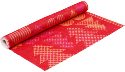 Vilt met motieven, B: 45 cm, dikte 1,5 mm, 180-200 gr, oranje, rood, 1 m/ 1 rol