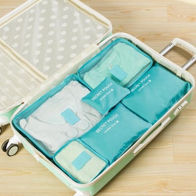 6 stks/set Reiskoffer Organizer Tassen Bagage Verpakking Cubes voor Reisorganisator Opslag Schoen Kleding Bagage Organizer Tassen 6Pcs/Set