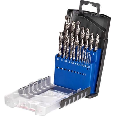 kwb 205920 HSS Metaal-spiraalboorset 19-delig 1 mm, 1.5 mm, 2 mm, 2.5 mm, 3 mm, 3.5 mm, 4 mm, 4.5 mm, 5 mm, 5.5 mm, 6 mm, 6.5 mm, 7 mm, 8 mm, 8.5 mm,