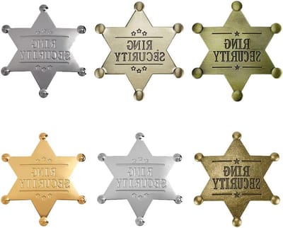 Cosensi - Metalen Ring Beveiligingsbadge - Bruiloft Broche Pin - Stervorm - Herbruikbaar - Kleding Decoratie - Party Keepsake