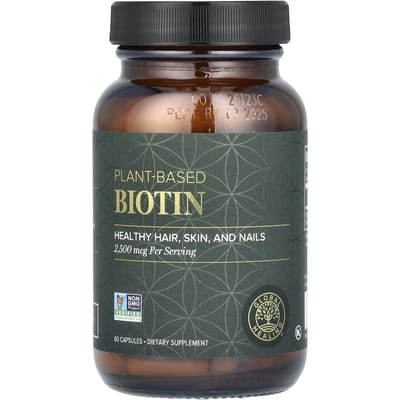 Global Healing, biotine végétale, 2 500 mcg, 60 capsules