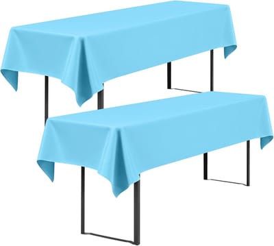 Set van 2 Rechthoekige Biertafelhoezen Blauw 100 x 250 cm Wasbaar Polyester